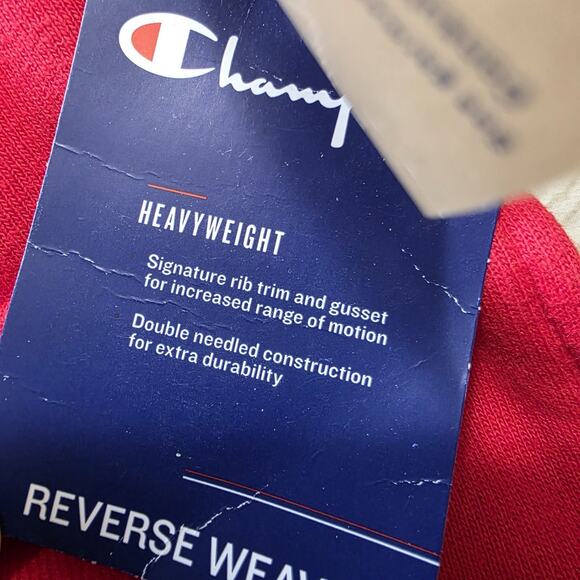 Champion Reverse Weave Retro 90’s Sweat Shorts Red Sz XXL - Picture 6 of 6